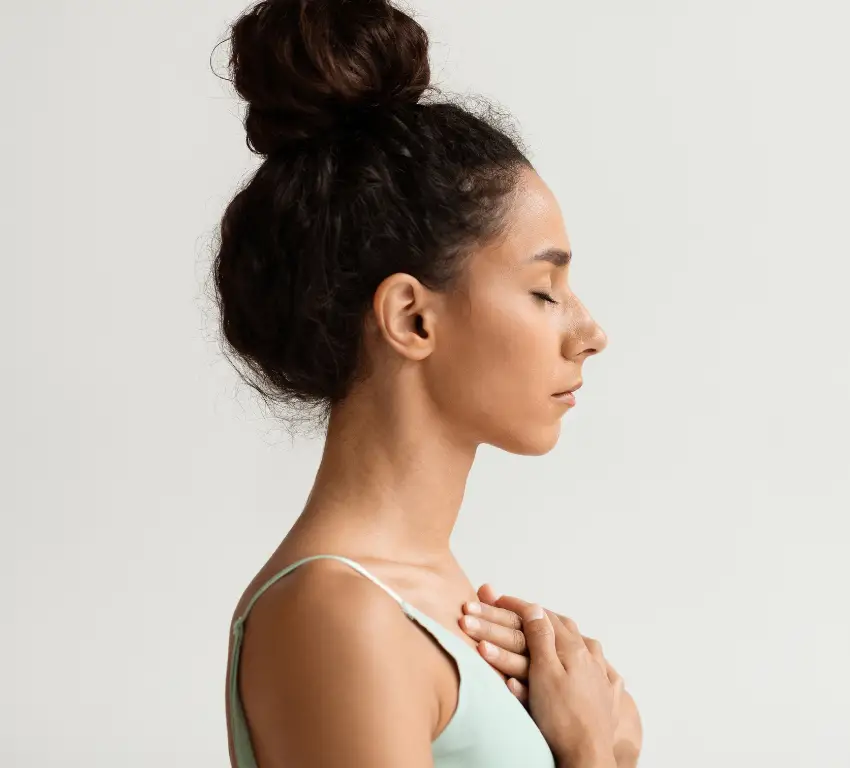 woman meditating